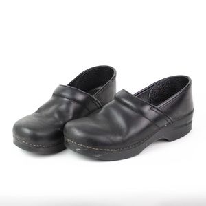Dansko Shoes Clogs Professional Leather Size 40 Black